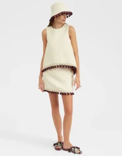 Baia Mini Skirt Embroidered