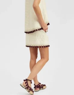 Baia Mini Skirt Embroidered