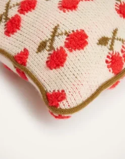 Cherry Knitted Cushion
