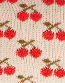 Cherry Knitted Cushion