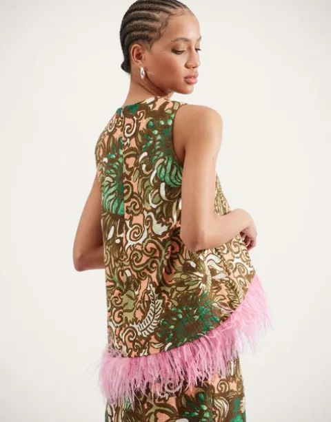 La Scala Top (With Feathers)