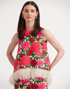 La Scala Top (With Feathers)