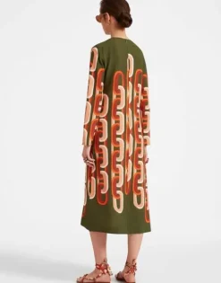 Long Sleeve Midi Swing Dress