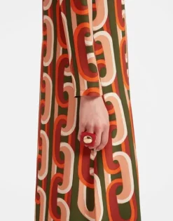 Long Sleeve Midi Swing Dress