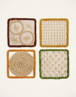Raffia Coaster Set Of 4