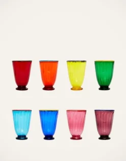 Rainbow Glass Set of 8