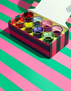 Rainbow Glass Set of 8