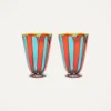 Rainbow Glasses Set Of 2 (Ridged)