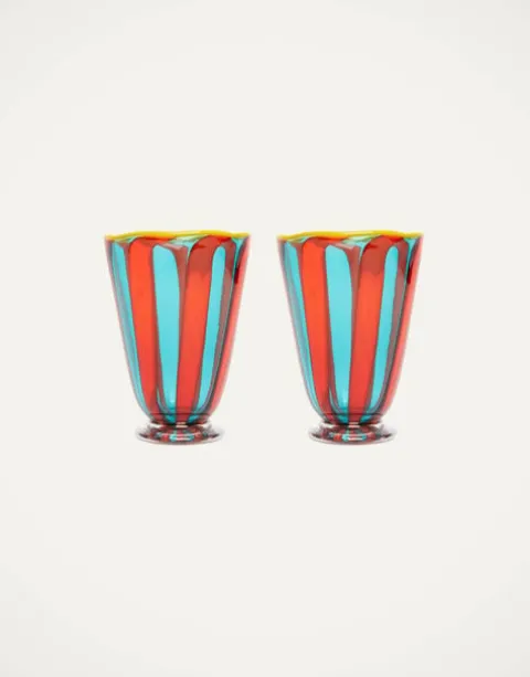 Rainbow Glasses Set Of 2 (Ridged)