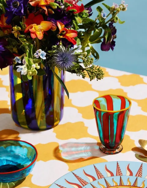 Rainbow Glasses Set Of 2 (Ridged)