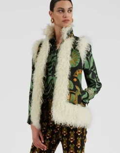 Sleeveless Folk Jacket