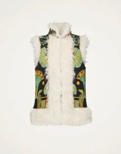 Sleeveless Folk Jacket