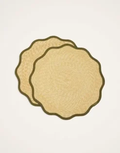 Straw Cloud Placemats Set Of 2