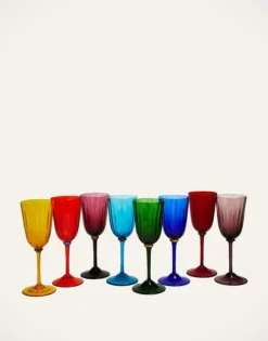 Wine Rainbow Glasses Set Of 8