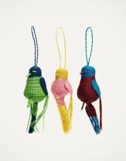 Bird Holiday Ornaments Set Of 3