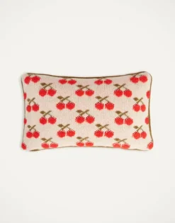 Cherry Knitted Cushion