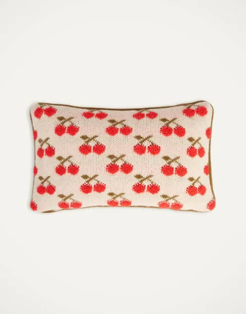 Cherry Knitted Cushion