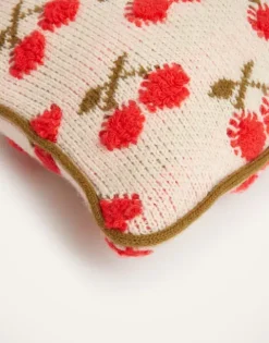 Cherry Knitted Cushion