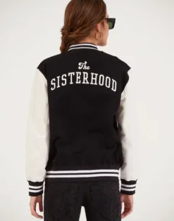 Embroidered Sisterhood Varsity Bomber