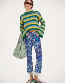 Fancy Crop Jeans (With Feathers)