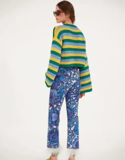 Fancy Crop Jeans (With Feathers)