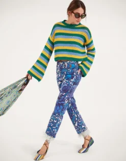 Fancy Crop Jeans (With Feathers)