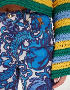 Fancy Crop Jeans (With Feathers)