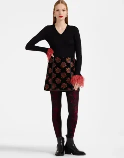 Flocked Tights