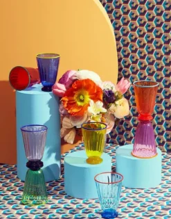 Rainbow Glass Set of 8