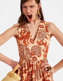 Sleeveless Big Dress V-Neck