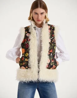Sleeveless Folk Jacket