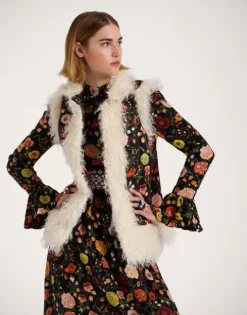 Sleeveless Folk Jacket