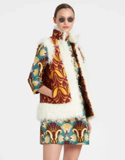 Sleeveless Folk Jacket