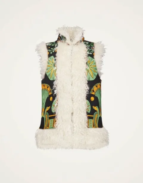 Sleeveless Folk Jacket