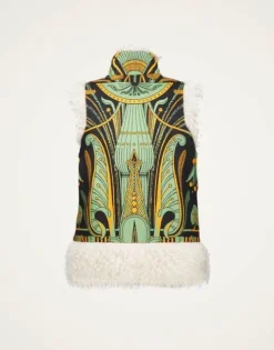 Sleeveless Folk Jacket