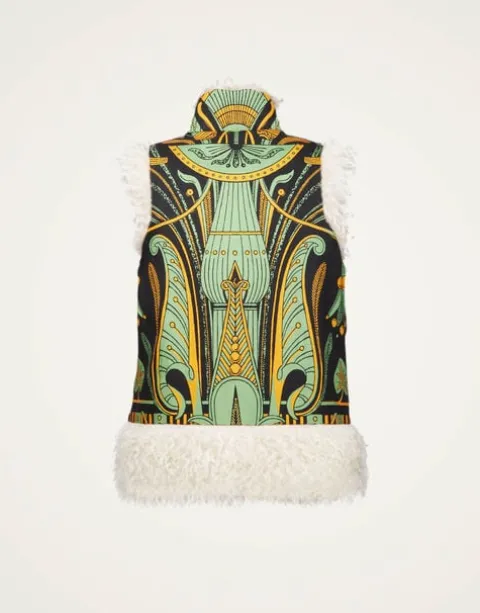 Sleeveless Folk Jacket