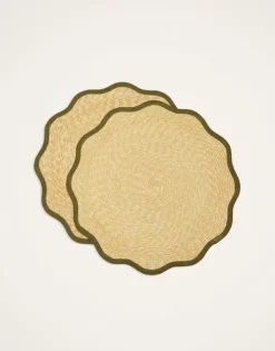 Straw Cloud Placemats Set Of 2