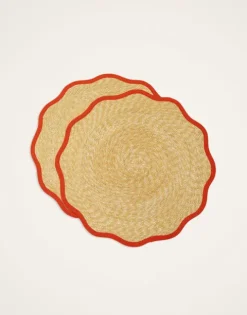 Straw Cloud Placemats Set Of 2