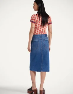 The Button Front Vagabond Midi Skirt
