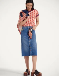 The Button Front Vagabond Midi Skirt