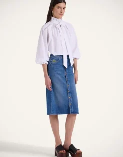 The Button Front Vagabond Midi Skirt