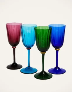Wine Rainbow Glasses Set Of 4